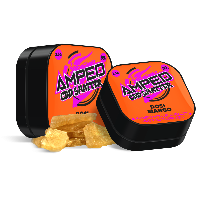 Dosi Mango Amped CBD Shatter 99%