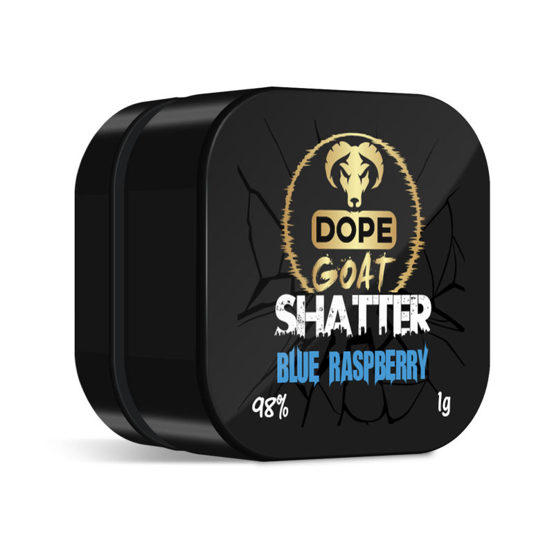 Blue Raspberry Dope Goat CBD Shatter 1g