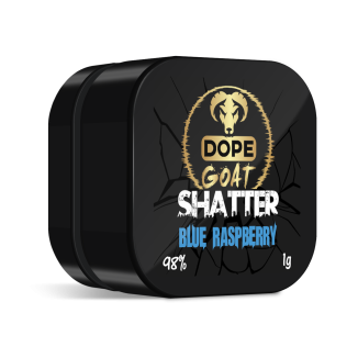 Blue Raspberry Dope Goat CBD Shatter 1g