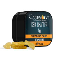 Wedding Cake - Canevolve CBD Shatter 99% 1g