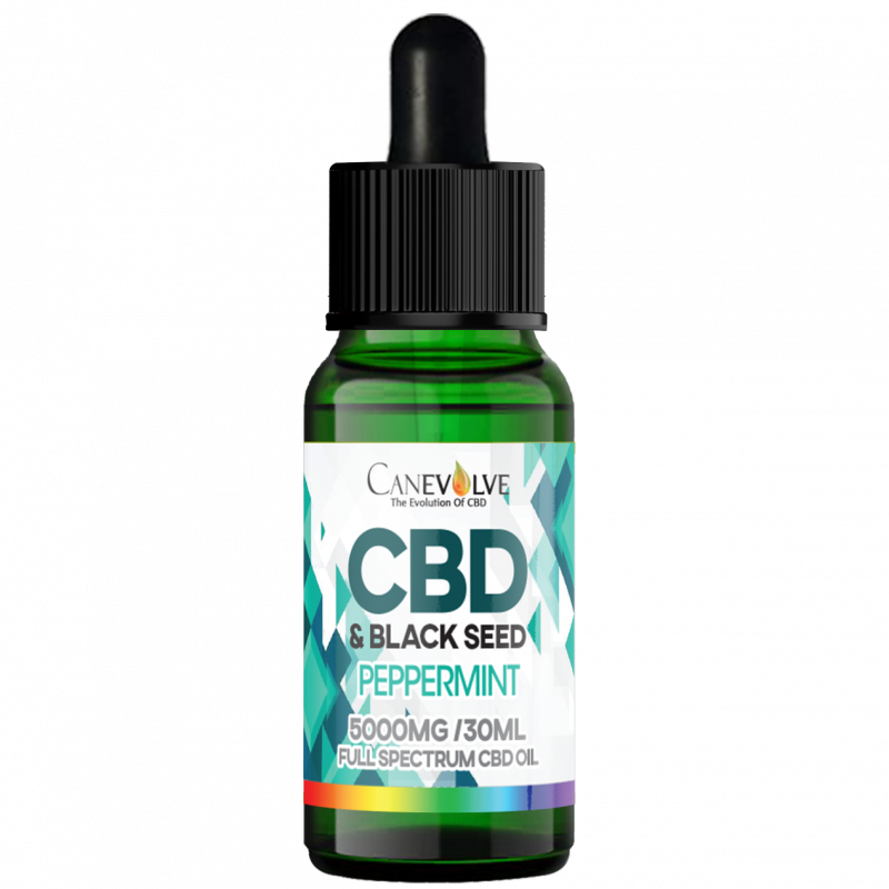 Peppermint - 5000mg CBD & Black Seed Oil Tincture 30ml