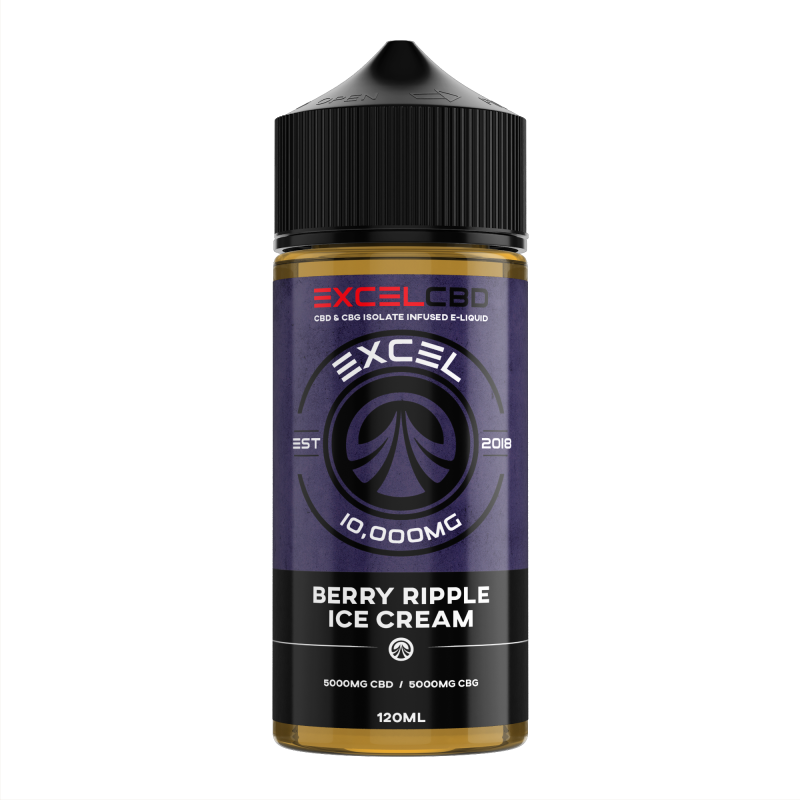 Berry Ripple Ice Cream - Excel CBD 10,000mg CBD/CBG 120ML